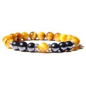 Energy Volcanic Stone Seven Color Chakra Bracelet (Style: FD055019cm)
