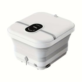 Foot Spa Bath Massager with Heat Massage and Scrubber (Color: White, Applicable People: Everyone)